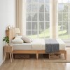 WhizMax Full Size Bed Frame with Rattan Square Headboard and LED Lights, Oak Full Size Rattan Bed Frame with Wooden Slats Support, Mattress Foundation - 4 of 4