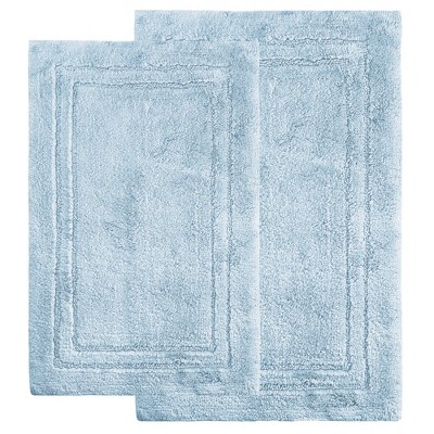 Plush and Absorbent Non-Slip Cotton 2-Piece Bath Rug Set by Blue Nile Mills