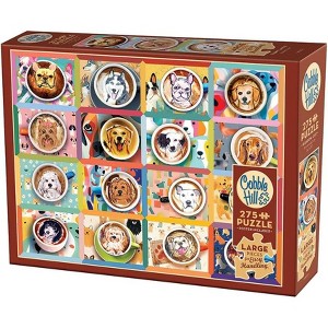 Cobble Hill 275 Piece Jigsaw Puzzle - Puppy Lattes (Poster Included), Extra-Large Pieces - 1 of 3