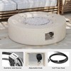 UPHA 42-inch Outdoor Round Magnesium Oxide Fire Pit Table Propane with Tank Cover and Wind Guard - 4 of 4