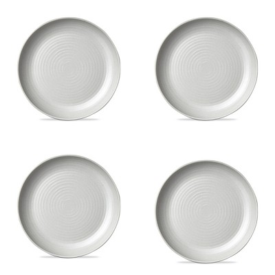 TAG Light Gray Brooklyn Melamine Plastic Dinning Salad Plate Dishwasher Safe Indoor/Outdoor 9x9 inch Salad Plate Set 4