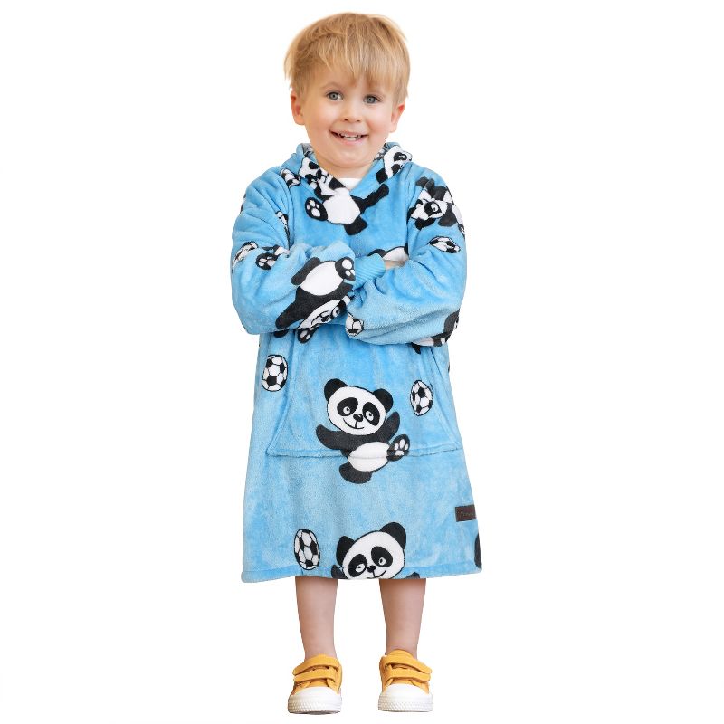 Tirrinia Oversized Hoodie Blanket Sweatshirt for Kids, Wearable Cute Patterns fleece Pullover, as Warm & Funny Gifts for 4-10 Years Kids, 5 of 7
