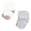 Hudson Baby Unisex Cotton Rich Newborn and Terry Socks, Neutral Heel Toe - 4 of 4