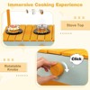 Costway Play Kitchen for Kids Wooden Toy Kitchen Playset with Removable Faucet & Sink Brown/Yellow - 4 of 4