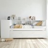 Full Size Wood Daybed with Trundle, Storage Drawers, Shelves, and Integrated Desk, No Box Spring Required,kids bed - 3 of 4