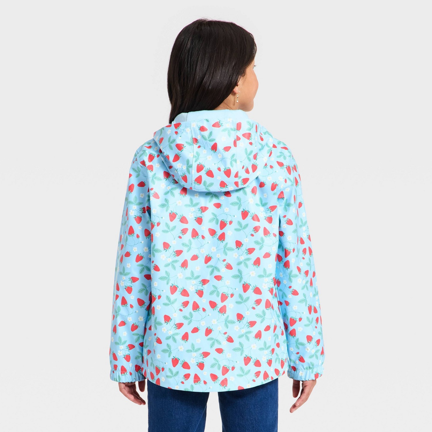 Куртка Cat & Jack Strawberry Floral Printed Rain Jacket для девочек, цвет: С принтом — фото 2