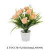 Unique Bargains Artificial Plants Carnation Flower Pot Plastic 3.74"x3.74"x12.6" 1 Pc - 3 of 4