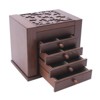 YIYIBYUS 5 Layer Vintage Carved Flower Wooden Jewelry Box - 3 of 4