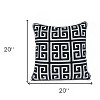 HomeRoots 20" Black and White Interlocking Cotton Throw Pillow - 3 of 4