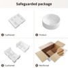 Hrinhom 14.6"W Round Bathroom Sink Above Counter,Modern Porcelain Vessel Sink Without Faucet - 4 of 4
