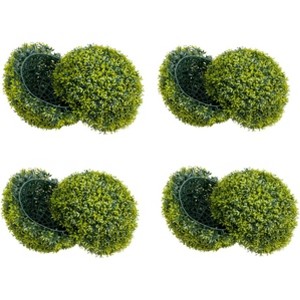 2-Pack/4-Pack Artificial Hanging Plant Balls for Indoor & Outdoor Decor, Balcony, Garden, Backyard - 1 of 4
