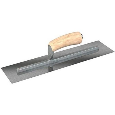 Bon Tool 66-233 Finish Trowel - Square - Car Steel - 16 X 3 - Wood