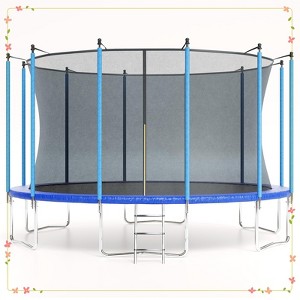 Trampoline with Enclosure & Ladder, ASTM Approved Heavy-Duty Outdoor Recreational Trampoline - 1 of 4