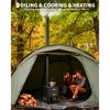 Tent Stove with Long Chimney, Wood Burning Stove, Camping Wood Stove with 77 Inch Chimney Pipes - 3 of 4