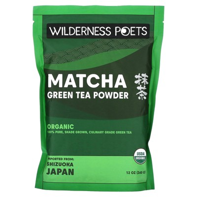Organic Matcha Green Tea Powder, 12 oz (340 g), Wilderness Poets