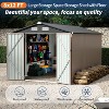 Acekool 8x12 FT Metal Outdoor Storage Shed, Lockable Double Doors, Air Vents, Sloped Roof, Tool Shed for Yard Patio - 4 of 4