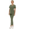 Saint Scrubs Womens 9-Pocket Medical Uniform Set- V-Neck Stretch Top with Tapered Straight Leg Pants - 3 of 4