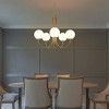 ALOADECOR Modern Glam Glass Globe Bubble Chandelier Sputnik  Hand Blown Glass Pendant Light For Living Room - 2 of 4