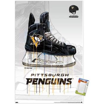 Trends International Nhl Pittsburgh Penguins - Maximalist Logo 23 Framed  Wall Poster Prints Mahogany Framed Version 22.375 X 34 : Target