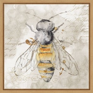 Amanti Art 16"x16" Queen Bee II by Eva Watts Framed Canvas Wall Art Print: Modern Lithograph, Insect Theme - 1 of 4