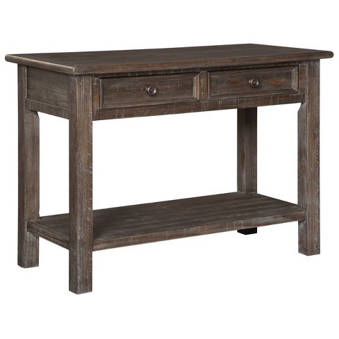 Wyndahl Sofa Console Table Rustic Brown, How High Should A Sofa Console Table Be