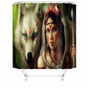 Princess Shower Curtains for Bathroom Waterproof Fabric Bath Curtain Durable Soft Stylish Bathroom Decor 72x72 Inch - 1 of 1