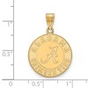 Black Bow Jewelry 10k Yellow Gold Alabama Crimson Tide NCAA Large Pendant - 2 of 3