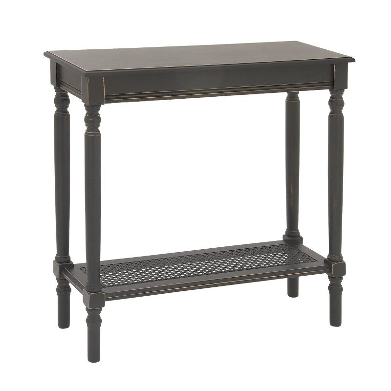 Wood Traditional Rectangular Console Table Black - Olivia & May, 5 of 10