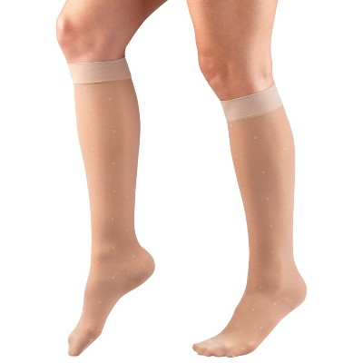 Espresso Sheer Knee High Compression Stockings, 15-20 mmHg, XL