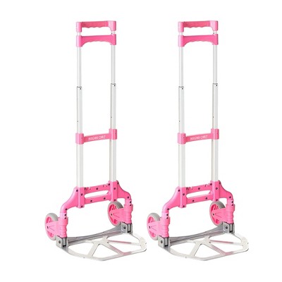 Magna Cart Personal MCX Folding Aluminum Luggage Hand Truck Cart with Telescoping Handle and Ball Bearing Rubber Wheels, 150 Pound Capacity