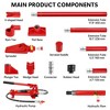 Steel 20 ton Porta power kit, portable hydraulic jack (with 1.43-meter oil pipe), car frame repair tool (with storage box) - 2 of 4