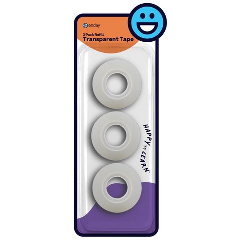 Clear Glossy Finish Transparent Tape Refills, 3 Pack : Target
