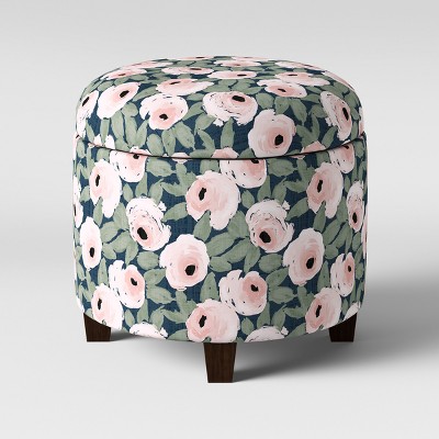 target round storage ottoman