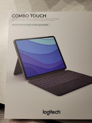 Logitech Combo Touch iPad Pro 12.9-inch (5th, 6th gen - 2021, 2022)  Keyboard Case - Detachable Backlit Keyboard with Kickstand, Click-Anywhere