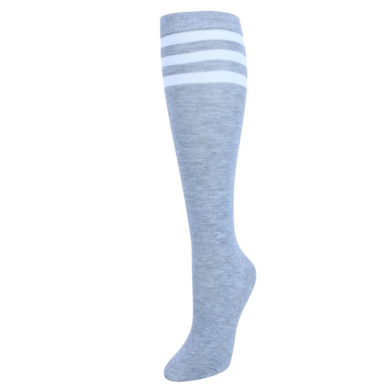 CTM Women's Julietta Fashion Knee-High Striped Socks (1 Pair), 1 of 2