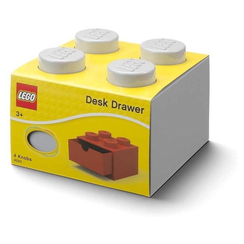 Room Copenhagen LEGO Desk Drawer 4 Knobs Stackable Storage Box | Grey, 2 of 4