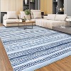 Washable Farmhouse Area Rug, Non-Slip Ultra Thin Low Pile Carpet, Indoor Floor Cover for Bedroom Dining Room Office - 2 of 4