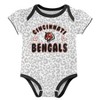 NFL Cincinnati Bengals Infant Boys' AOP 3pk Bodysuit - 18M