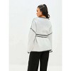 Coolmee Women Open Front Long Sleeve Cardigan Casual Knit Sweaters Color Block Fall Outfits with Pockets - 4 of 4