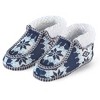Collections Etc Knitted Snowflake Slippers - 2 of 4
