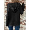 Women's Waffle Knit Sweatshirt Soft Button Front Pullover Classic Fall/Winter Essential in Neutral Tones - 3 of 4