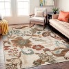 World Rug Gallery Beige Multi Botanical Scroll Indoor Area Rug - 2 of 4