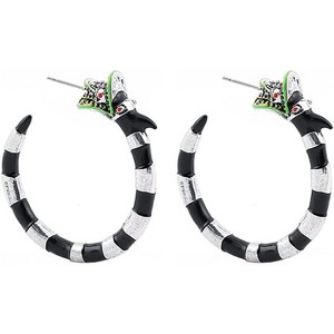 Coral Snake Hoop Earrings - Halloween Sandworm Style - 1 of 4