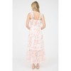 August Sky Women's Lace Trim Floral Midi Dress - 2 of 4