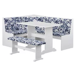 3pc Lacey Upholstered Nook Dining Sets Navy - Buylateral