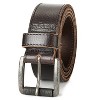 Wrangler Men's 38mm Pebble Leather Belt - Roller Buckle Casual Belt for Jeans & Everyday Wear, Tonal Stitched Design - 3 of 4