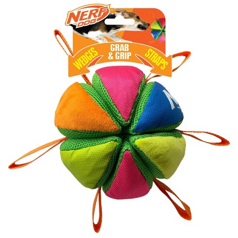 Nerf 2.7 Translucent Tpr 3-part Spike Led And Squeak Ball Dog Toy