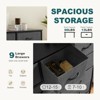 GlasFlength Decorative Storage Cabinets Tall Dresser Fabric Storage Tower ,Wooden Top for Kid Room, Entryway, Nursery, Gray 39.37"*11.8"*39.37" - 2 of 4