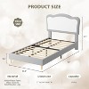 GAOMON Upholstered Bed Frame for Kids with Scallop Headboard, Cute Velvet Bed for Girls, Boys - 2 of 4