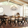 Rennnsan Halorun 27"W 10-Light Bubble Milk Glass Mid-Century Modern Dimmable Chandelier in Black - 4 of 4